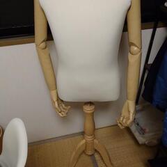 中古 トルソー メンズ アーム付 マネキン 高さ122~152cm: