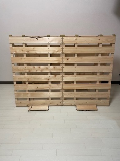 【美品】ダブルサイズ　国産ひのき　すのこベッド