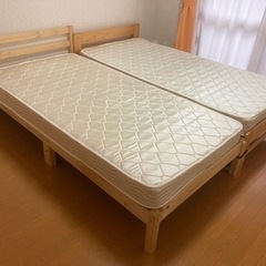 【完売】格安！マットレス+ベッドのセット（シングル）の画像
