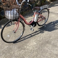BRIDGESTONE ASSISTA前輪タイヤチーブ新品に交換済み電動アシスト自転車チャイルドシート取り付け可能26インチの画像