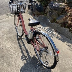 BRIDGESTONE ASSISTA前輪タイヤチーブ新品に交換済み電動アシスト自転車チャイルドシート取り付け可能26インチの画像