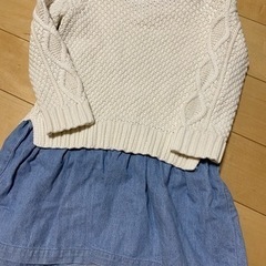 GAP 綿ニットワンピース 100cmの画像