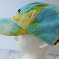 【旧おみせっち】Dickies ディッキーズ ユニセックス ロゴ刺繍タイダイキャップ ベルトアジャスター付き イエロー Fサイズ 56～58cmの画像