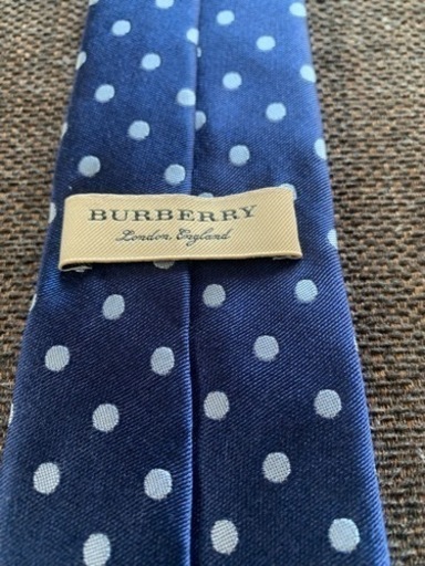 BURBERRY★ネイビー×ドットネクタイ★美品！
