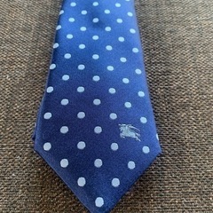 BURBERRY★ネイビー×ドットネクタイ★美品！