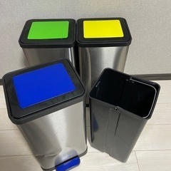 ゴミ箱セット3点×15L ソフトクローズ蓋の画像