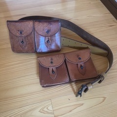 本革　ベルト&ポーチ