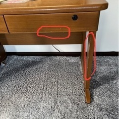 【美品】学習机/テレワークデスク(ヒカリサンデスク製) 照明・コンセント付き、取説付き。の画像