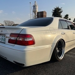 日産　Y33シーマ　FGY33　エアサス　オーバーフェンダー　公認済み　車検付き　低走行　車　バイクの画像