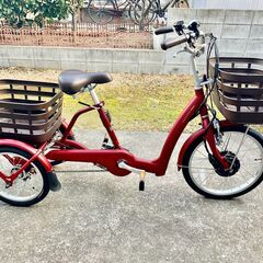 ブリヂストン 電動アシスト三輪車 ラクットワゴン　新古車　ルビー...