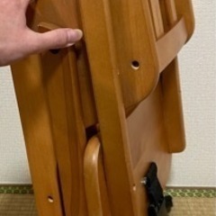 【お取引中】テーブル付き木製ベビーチェアの画像