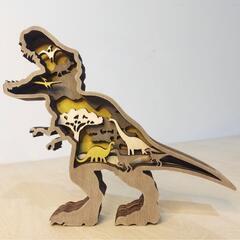 木製オブジェ　ティラノサウルス　北欧 インテリア雑貨 カフェイン...