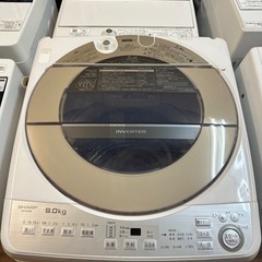 中古品！SHARP 洗濯機　 2018年　ES-GV9B シャープ　全自動　9kg 配送可能！　　　　　　　定価:129,800円