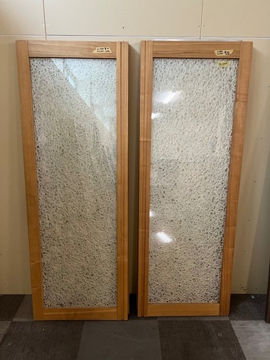 【在庫あり】サイズ追記　ガラスの襖 建具 戸車付き 2,500円 ※こちらの日時に合わせて下さる方