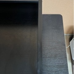 ラック付きパソコンデスク　ブラックの画像
