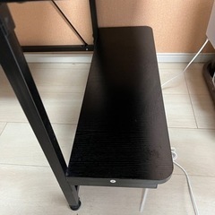 ラック付きパソコンデスク　ブラックの画像