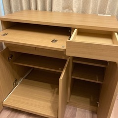 ベルメゾン　パソコン　プリンター　収納デスクの画像