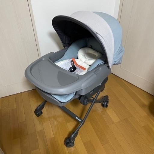 コンビ ネムリラAUTO SWING BEDi LongスリープシェルEG/ミンティブルー美品 Combi
