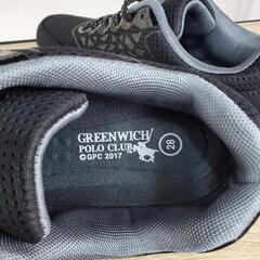 【No.41 】GREENWICH POLO CLUB スニーカー ブラック 28cmの画像