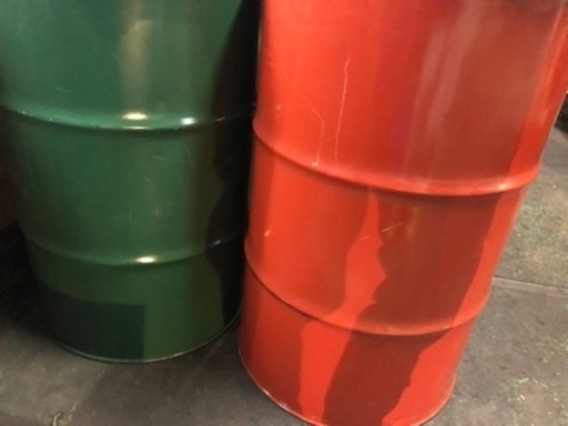 【売れました】⑪、⑫ドラム缶 200L 2本+追加オプション2カット