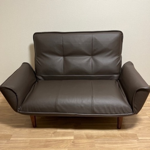 【美品】2人がけソファ　ブラウン