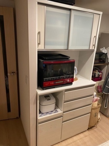 譲り先決定【値下げ】ニトリ　食器棚　幅100cm