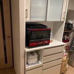 譲り先決定【値下げ】ニトリ　食器棚　幅100cm