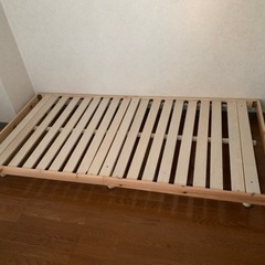 ニトリ　シングルベッド　すのこベッドの画像