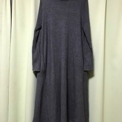 【お話し中】ニットワンピース ダークグレー フリーサイズ