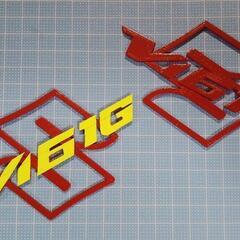 161ccボアアップ用エンブレム。限定品。左右セットの画像