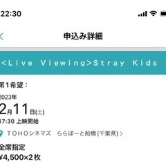 StraykidsのMANIACライブビューイング　チケット