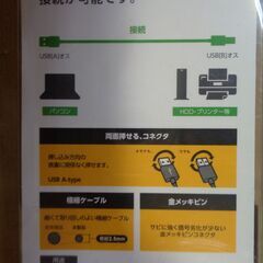 美品　未使用品　エレコム USBケーブル USB2.0 リバーシブルコネクタ A-Bタイプ 3m ブラック U2C-DB30BKの画像
