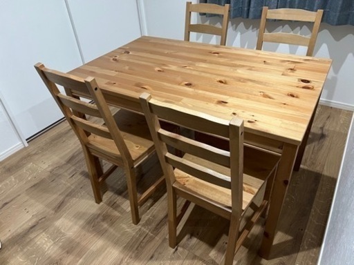 ダイニングテーブルセット　IKEA YOKKMOKK