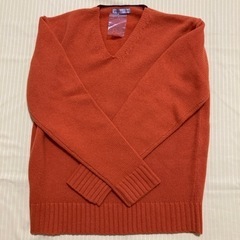【新品】ウール100 JUNMEN COLLECTION オレンジ　メンズMの画像