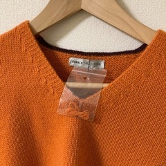 【新品】ウール100 JUNMEN COLLECTION オレンジ　メンズMの画像