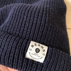お取引中※ビームスのニット帽 ネイビーの画像