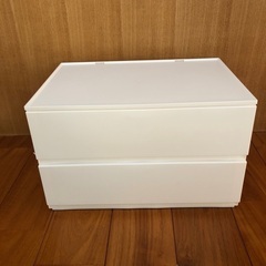 ニトリ　収納　引出し Nインボックス 2段/引出し2個 ホワイトの画像
