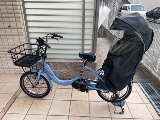 ♪値下げしました♪ Gyutto (ギュットクルーム)　電動自転車　子ども用レインカバー＋全体カバー付き