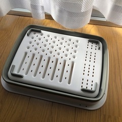 食器用　折りたたみ式水切りラック　水切りかごの画像