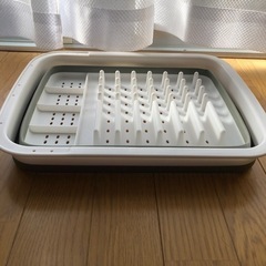 食器用　折りたたみ式水切りラック　水切りかごの画像
