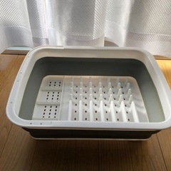 食器用　折りたたみ式水切りラック　水切りかご