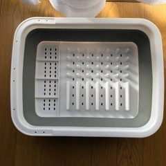 食器用　折りたたみ式水切りラック　水切りかごの画像