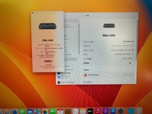 Mac mini 2018 Core i3 CTO メモリ16GB SSD1TB