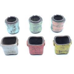 G　6個セット　植木鉢 陶器　多肉植物　寄せ植え　底穴あり　C1の画像