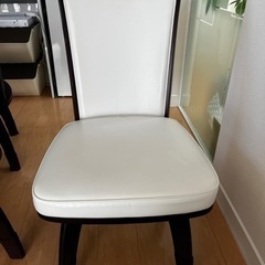 値下げしました】ダイニングテーブルセット 楕円形ホワイト天板、回転