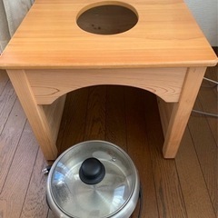 よもぎ蒸しセット(椅子、鍋、座椅子マット、マント2枚)