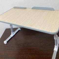 小デスク　PC・タブレットスタンド
