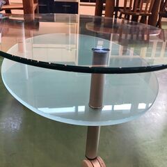【愛品館八千代店】ロナルド・シュミット　オーバルガラステーブルの画像