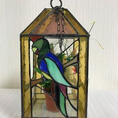 ステンドグラス 鳥かご オブジェ Stained Glass B...
