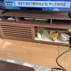 50インチがおけるテレビ台と高さ調節ボードのセットの画像